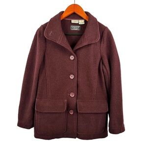 L.L.BEAN Vintage Bellandi Premium Italian Boiled Wool Car Coat